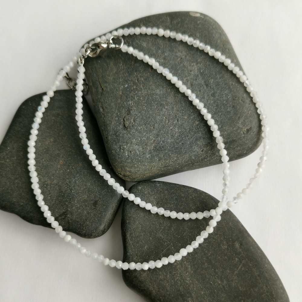 Moonstone Gemstone Beaded Necklace